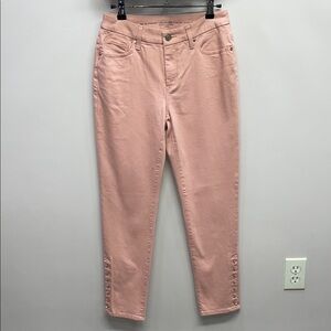 Chico’s So Slimming Girlfriend Slim Leg Ankle Salmon Studded US 2R (Chico’s 00R)